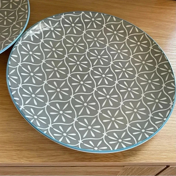 Better Homes and Gardens Salad Plates Piers Gray Geometric - Picture 8 of 12